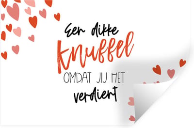 Muurstickers - Sticker Folie - Beterschap - Spreuken - Knuffel - 30x20 cm - Plakfolie - Muurstickers Kinderkamer - Zelfklevend Behang - Zelfklevend behangpapier - Stickerfolie