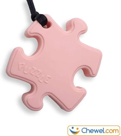 Bijtketting  | Puzzel | Puzzelstuk | Roze | Chewel ®