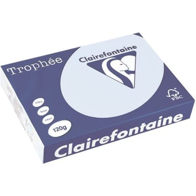 Clairefontaine Trophée Pastel, gekleurd papier, A4, 120 g, 250 vel, azuurblauw
