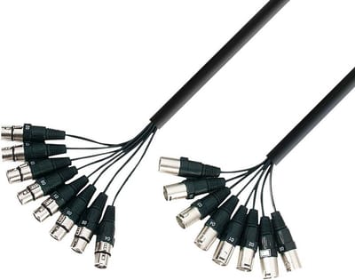 Multicore Kabel - XLR Kabel Set - Muziek Opnemen - Zuurstofvrije Koperen Geleiders - 3 Meter - Zwart