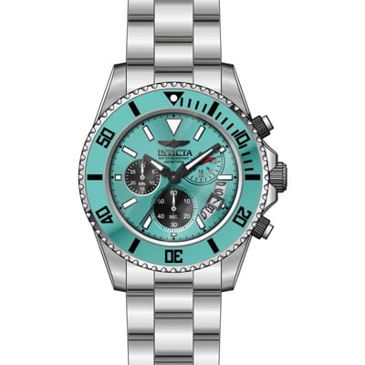 Invicta Pro Diver 51123 Herenhorloge - Quartz Uurwerk - Roestvrij Staal met Blauwe Wijzerplaat - 44 mm