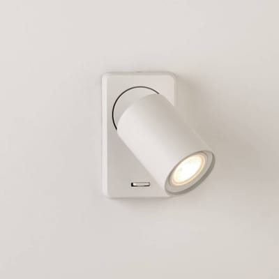Searchlight Wandlamp Geschakeld, wit, aluminium, schakelaar, GU10