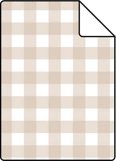 Proefstaal ESTAhome behang geblokt motief beige - 26.5 x 21 cm - 131299-S