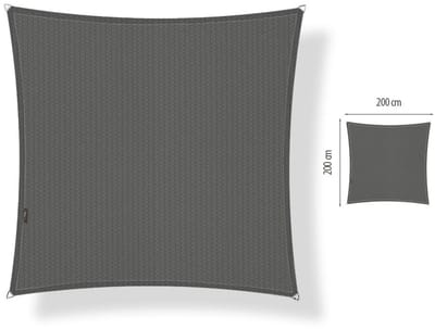 Schaduwdoek 2x2 vierkant Cool grey