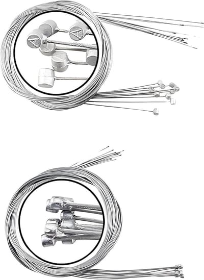 Set van 5 Stalen Fietskabels voor Rem en Versnelling - Universele Kabels voor Mountainbike en Racefiets, Reserveonderdelen