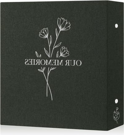 Extra groot fotoalbum voor 1000 foto's, met linnen omslag en vakken, voor landschap en portret 10 x 15 cm, met tekst "Onze Herinneringen", groen