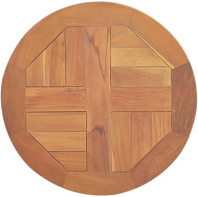 Tafelblad Massief Hout - Rond Tafelblad Teak - Tafel Opknappen - Technisch Gedroogd Hout - 40 cm Diameter - Houtkleur