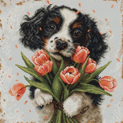 Borduurpakket Luca-S - The Cocker Spaniel Puppy - De Puppy - BU5067