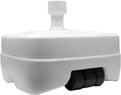ZMR® Parasolvoet op Wielen - Parasolvoet - Parasolvoeten - Wit/Grijs - 60cm x 18cm x 60cm
