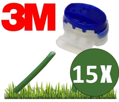 3M Gel connectors | 15 stuks | Kabelverbinders | Scotchlok 314 | Perimeterdraad reparatie universeel | Begrenzingsdraad reparatie
