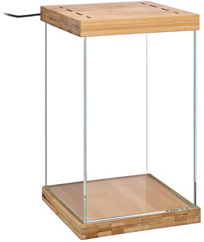 Selva Aquael - planten terrarium met planten groeilamp - bamboe kap - appgestuurde verlichting - dag / nacht