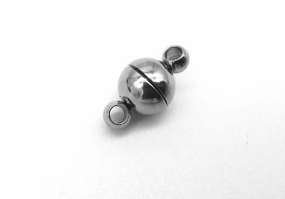 Lili 41 Magneet slotjes voor sieraden - RVS rond zilver Ø6mm - 5 stuks