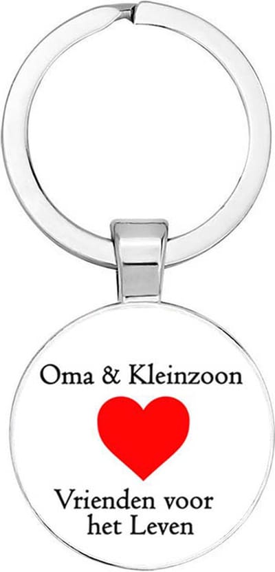 Akyol - oma & kleinzoon vrienden voor het leven Sleutelhanger - Oma cadeau - grandma - Leuk kado voor je oma om te geven - 2,5 x 2,5 CM