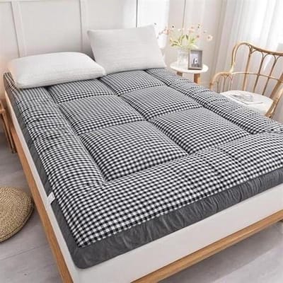 Opvouwbare Matras - Futon Matras Vloermat - Comfortabel Slapen - Ademend Gebreid - 120 x 200 cm - Grijs