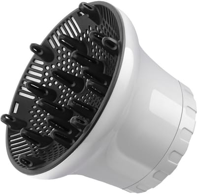 Universele Haardiffuser - Föhndiffuser Opzetstuk voor Krullend en Golvend Haar - Professionele Föhn Diffuser Verstelbaar van 3.55 cm tot 6.6 cm - Hittebestendig -wit