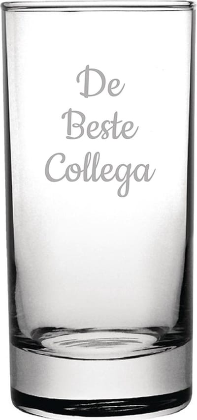 Gegraveerde longdrinkglas 28,5cl De Beste Collega