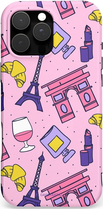 Casetastic Hoesje Geschikt voor Apple iPhone 16 Pro Max Magsafe - Stijlvolle Beschermende Duo-layer Case - Trip to Paris