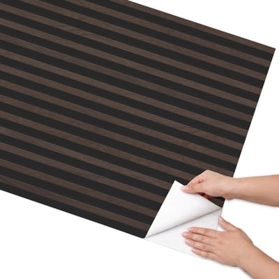 Coloray Meubel Wrap Folie - Bruin Meubelfolie - 75x150 cm - Wrapfolie Keuken Houten pionnen - Decoratiefolie - Minimalist Meubelfolie - Meubel Wrap Folie - Woonkamer decoratie - Texturen