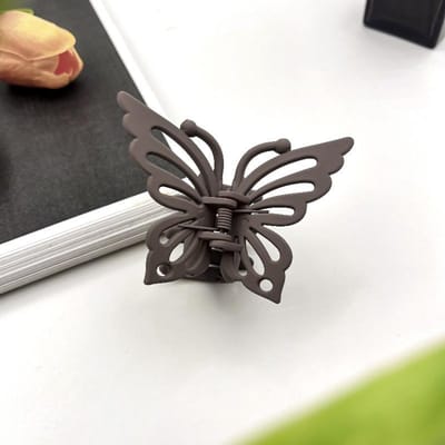 Grote Vlinder Haarclip voor Dames - Elegante Boheemse Haar Klem met Stevige Grip, voor Opgestoken Kapsels, Formele Gelegenheden, Dagelijkse Kapsels white