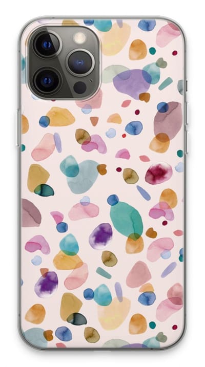 Case Company® - Hoesje geschikt voor iPhone 13 Pro Max hoesje - Terrazzo Memphis - Soft Cover Telefoonhoesje - Bescherming aan alle Kanten en Schermrand