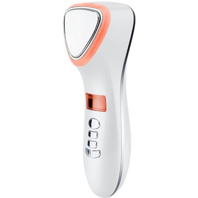 Masseur électrique portatif pour le visage, appareil de beauté Photon, soins de la peau, compresse chaude et froide, Anti-rides, charge USB, longue veille, 4 couleurs rouge