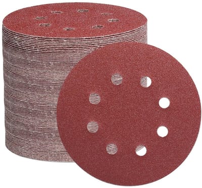 GELLDG Schuurpapierschijvenset - 105 stuks - 125 mm met klittenband - Professionele ronde schuurpapierschijven van 125 mm - 8 gaten - Geschikt voor excentrische schuurmachines - Korrelgroottes: 40/60/100/150/240/320/600