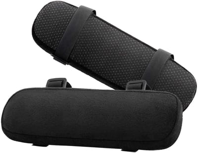 Dailygoods- Stoelarmleuningen 2 Stuks - Armleuning Kussen - Bureaustoel Bekleding - Antislip - Verstelbaar - Zacht Traagschuim - Armleuningkussen