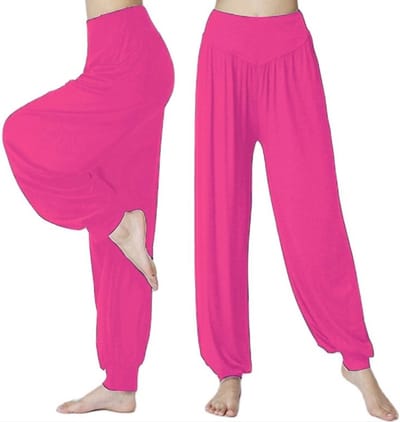*** Comfortabele Harembroek - Harem palts - Yogabroek - Losse broek - Chillbroek - Harem - Roze - XXL - Chillpants - Yoga - van Heble® ***