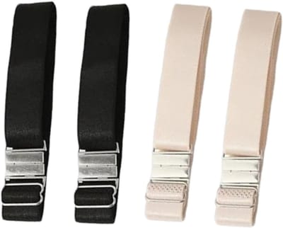 Verstelbare kousenbanden voor dames, elastische dijbeenbanden in zwart en huidskleur, perfect voor rokdecoratie en dansoutfits