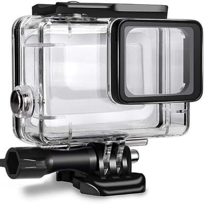 Waterdichte en schokbestendige behuizing geschikt voor GoPro Hero 5/6/7 actiecamera's, geschikt om mee te duiken.