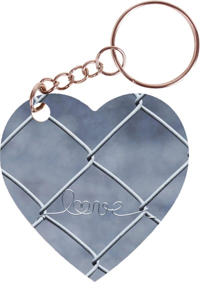 Sleutelhanger hartje 5x5cm - LOVE in Gaashek