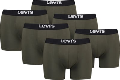 BOXERS 6-pack Levi's effen herenboxershorts, gemaakt van biologisch katoen