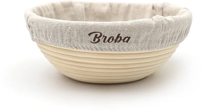 Rijsmand 20cm Rond Rijsmandje voor Broodbakken inclusief Deegkleed - Geschikt voor Zuurdesem - Broodmand - Banneton - Broodmandje Riet - Brood Bakken