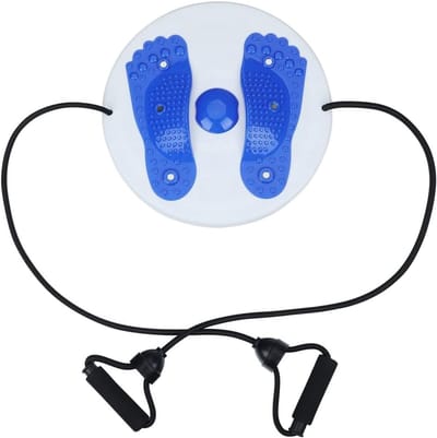 Twist Taille Schijf - Draaiplateau Fitness - Buikspieren Trainen - Met Massagemagneten - 28 x 28 x 4.5 cm - Groen