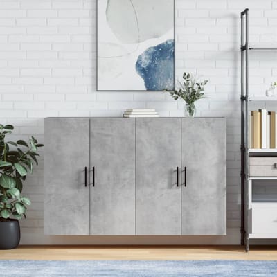 vidaXL - Hangkasten - 2 - st - 69,5x34x90 - cm - betongrijs