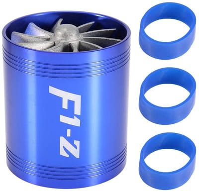 Allecto - Car Air Intake Turbo - Turbocharger - Brandstofbesparing - Blauw - Turbo vervanging - Verhoogt prestaties - Geschikt voor alle voertuigen...