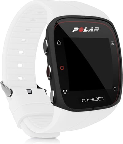 kwmobile horlogebandje geschikt voor Polar M400 / M430 polsband - Smartwatch bandje van TPU - Activity tracker horloge band in wit