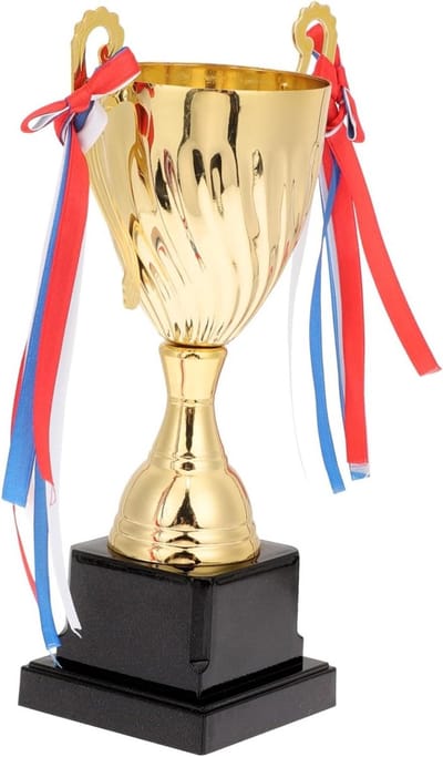 Trofee Bekers - Prijzen Beker - Wedstrijd Prijzen - Gouden Afwerking - 26.5x14.5cm - Diverse kleuren