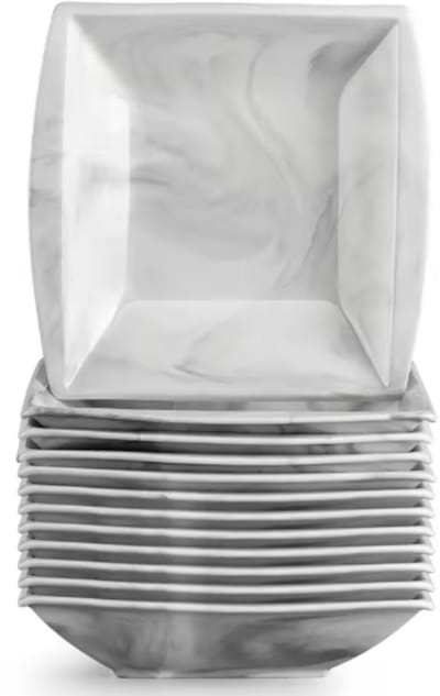 Splendid Ontbijtborden – Dinerborden – 12 delig – Marmerlook Keramisch – Breakfast Plates – Perfect voor diner