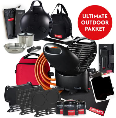 nomadiQ ULTIMATE OUTDOOR barbecue pakket - de ultieme gas barbecue incl. alle accessoires om overal te kunnen barbecuen