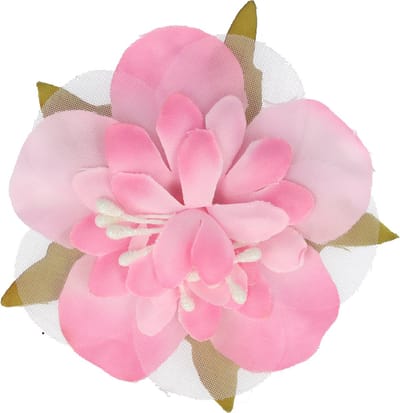 Haarsoires Haarspeld Duckklem 6cm – Bloemvorm van Stof – Roze - Sterke Haarclip voor Styling & Dagelijks Gebruik - Hair Clip - Decoratieve Haaraccessoire