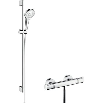 hansgrohe Croma S Vario Renovatieset 65 cm - Comfort - Ecostat thermostaat - Select-knop bediening - Chroom