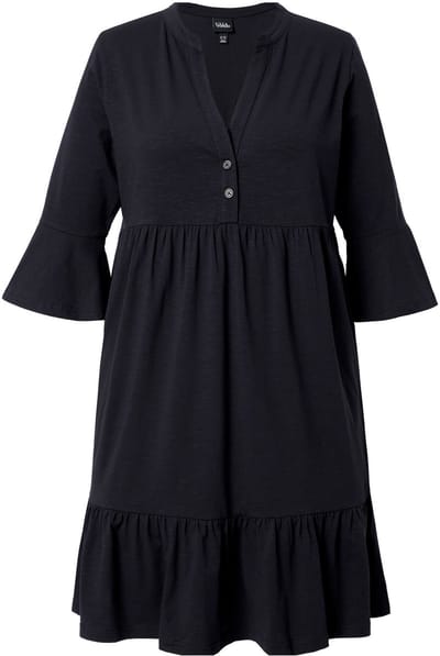 Ulla Popken - Dames - Jersey jurk - Zwart - Maat 50+