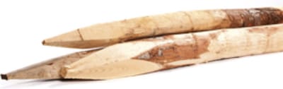 3 x Kastanjehouten paal kastanjepaal ø6 lengte 160cm - Steunpaal bomen - Afsluitingspaal
