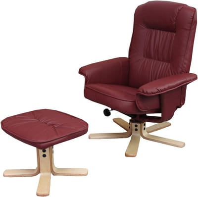 Relaxfauteuil met voetenbank - Leunstoel TV stoel - Ontspannen zitten - 360 graden draaibaar