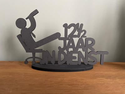 12,5 jaar jubileum - Man - 12,5 jaar in dienst - 12,5 jaar jubileum werk - Werk - Jubileum - 12,5 jaar in dienst versiering
