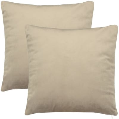 Barbons kussenhoes 45x45 - set van 2 kussenhoesjes - kussensloop - beige
