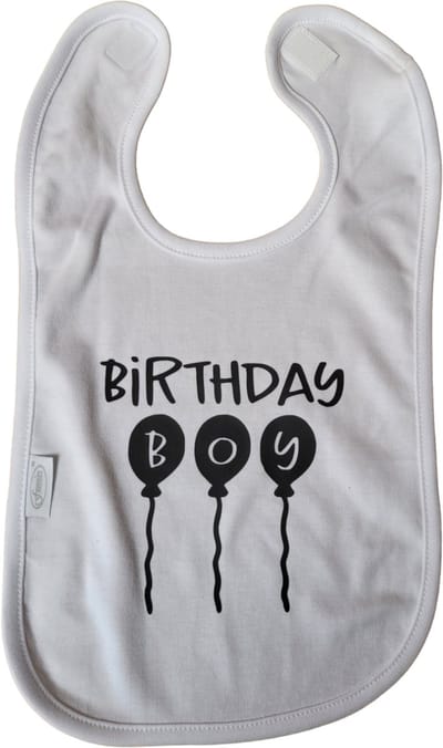 Birthday boy - slab - verjaardag - geschenk -  baby  - peuter- knoeien