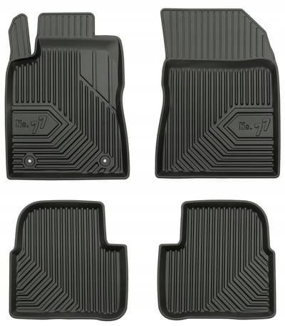 Frogum - No.77 - Automatten 3D - Geschikt voor CITROËN C3 III vanaf 2016 - 4-delig - TPE Rubber - Zwart