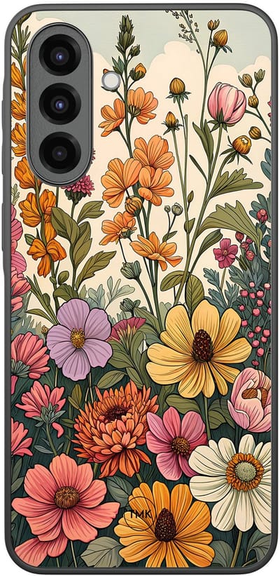 Hoesje geschikt voor Samsung Galaxy A36 - Wildflowers - Multi - TPU case - Bloemen - Hardcase zwart telefoonhoesje